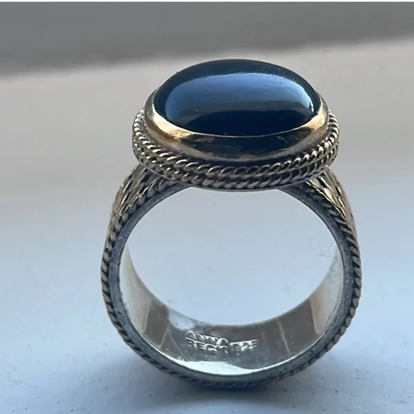 Anna Beck Black Onyx Ring Size 9 - Picture 3 of 4